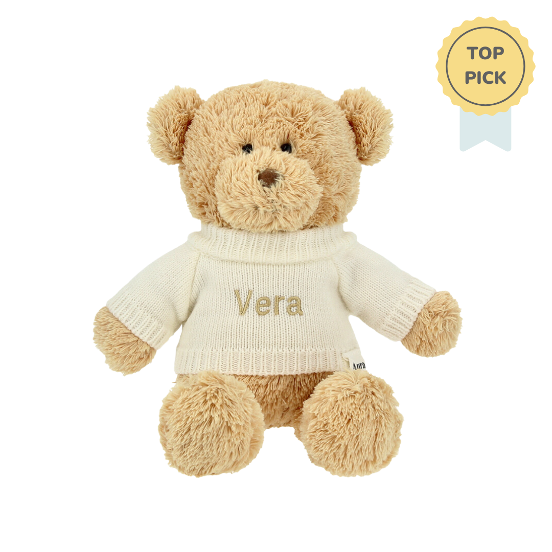 Personalized Teddy Bear in Embroidered Sweater Best 2024 Gift Idea AURA Gifts