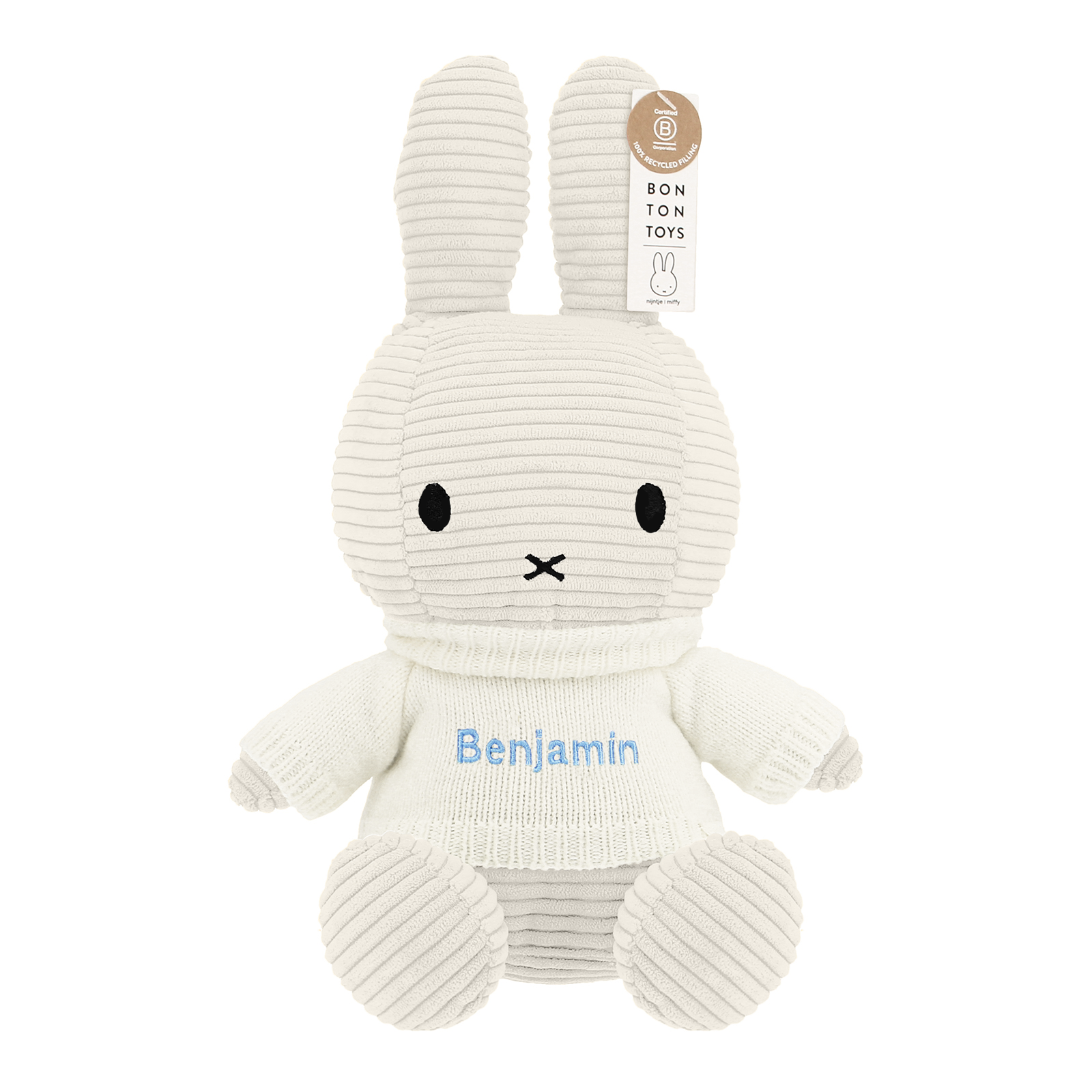 Miffy Corduroy Off White Plush 33 cm Name Customisation Service AURA Gifts