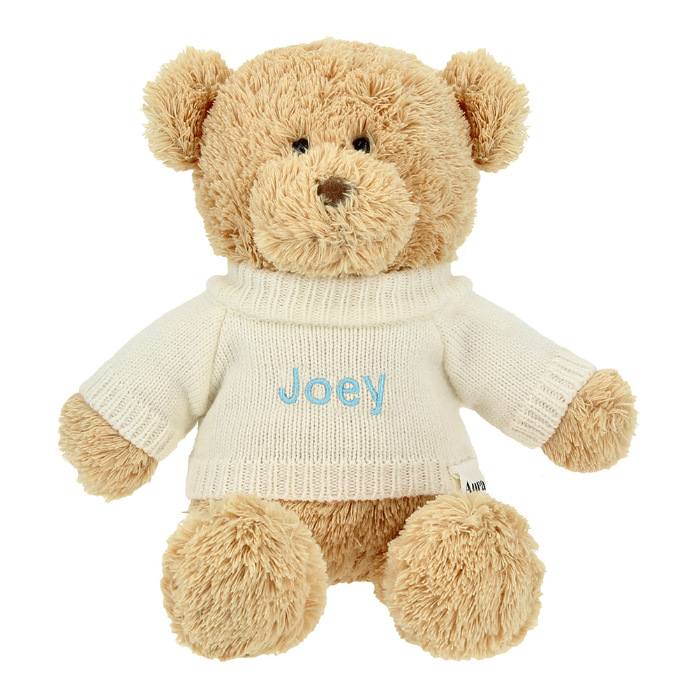 Message Bear 12 Inches with Name Embroidery on Sweater