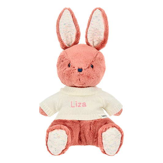 Baby Gund Oh So Snuggly Bunny 12.5 Inches with Name Embroidery on Sweater