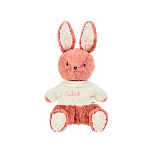 Baby Gund Oh So Snuggly Bunny 12.5 Inches with Name Embroidery on Sweater